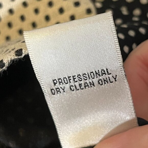 Anthropologie Yoana Baraschi Colorblock Polka Dot Sleeveless Dress Black Tan 10 - Picture 9 of 9